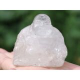 Bergkristall Buddha Figur / Aufsteller - ca. 5,6 cm x 6 cm x 4,3 cm