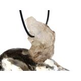 Rauchquarz hell "Skelettquarz / Elestial" XXL Natur-Kristallstufe Doppelender gebohrt - Rarität - Sonderqualität - ca. 4,6 cm x 3,8 cm x 1,9 cm