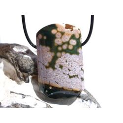 Ozeanachat XXL Schmuckstein Cabochon gebohrt (Ozeanchalcedon / Ozeanjaspis) - Sonderqualitt - ca. 4,5 cm x 2,8 cm x 1 cm
