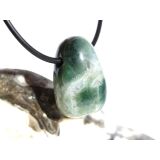 Ozeanachat Trommelstein gebohrt (Ozeanchalcedon /...
