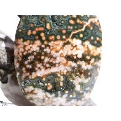 Ozeanachat XXXL Schmuckstein Cabochon / Trommelstein gebohrt (Ozeanchalcedon / Ozeanjaspis) - Sonderqualitt - ca. 5,3 cm x 3,8 cm x 1,5 cm