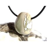 Ozeanachat Trommelstein gebohrt (Ozeanchalcedon /...