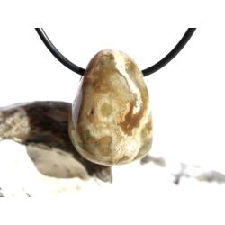 Ozeanachat Trommelstein gebohrt (Ozeanchalcedon / Ozeanjaspis) - schöne Qualität - ca. 2,7 cm x 2 cm x 1,6 cm