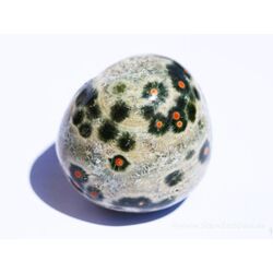 Ozeanachat XL Trommelstein / Handschmeichler (Ozeanchalcedon / Ozeanjaspis) - ca. 3,4 cm x 3,6 cm x 3,4 cm