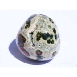 Ozeanachat XL Trommelstein / Handschmeichler (Ozeanchalcedon / Ozeanjaspis) - ca. 3,4 cm x 3,6 cm x 3,4 cm