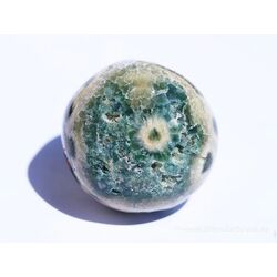 Ozeanachat XL Trommelstein / Handschmeichler (Ozeanchalcedon / Ozeanjaspis) - ca. 3,4 cm x 3,6 cm x 3,4 cm