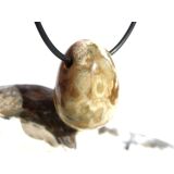 Ozeanachat Trommelstein gebohrt (Ozeanchalcedon /...