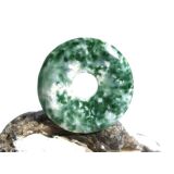Prasem "Afrikanische Jade" Donut 30 mm (5 mm...