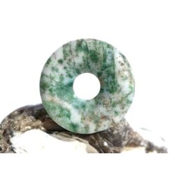 Prasem "Afrikanische Jade" Donut 30 mm (5,3 mm stark)