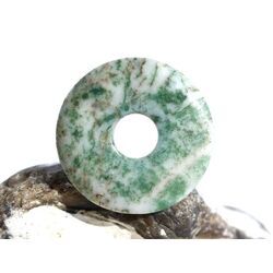 Prasem Afrkanische Jade Donut 30 mm (5,3 mm stark)