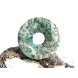 Prasem "Afrikanische Jade" Donut 30 mm (5,3 mm...