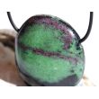 Rubin-Zoisit (Anyolith) XXL Schmuckstein / Trommelstein gebohrt - AA-Sonderqualität - ca. 4,4 cm x 3,7 cm x 1,5 cm