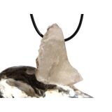 Rauchquarz hell "Skelettquarz / Elestial" XXL Natur-Kristall-Stufe gebohrt - Rarität - Sonderqualität - ca. 4,4 cm x 3,4 cm x 1,6 cm
