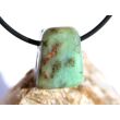 Chrysopras Schmuckstein / Trommelstein gebohrt - ca. 2 cm x 1,6 cm x 1,6 cm