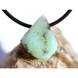 Chrysopras Schmuckstein / Trommelstein gebohrt - ca. 2,1...