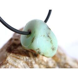 Chrysopras Schmuckstein / Trommelstein gebohrt - ca. 2,1 cm x 1,7 cm x 1,6 cm