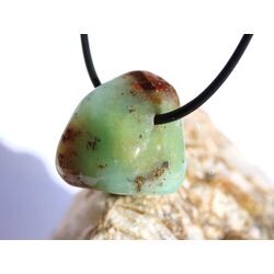 Chrysopras Schmuckstein / Trommelstein gebohrt - ca. 2,2 cm x 1,9 cm x 1,9 cm