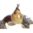 Citrin (gebr.) Trommelstein gebohrt - ca. 1,9 cm x 1,6 cm x 1,4 cm