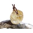 Citrin (gebr.) Trommelstein gebohrt - ca. 1,9 cm x 1,8 cm x 1,1 cm