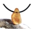 Citrin (gebr.) Trommelstein gebohrt - ca. 2,1 cm x 1,2 cm x 0,9 cm - Sonderqualität -