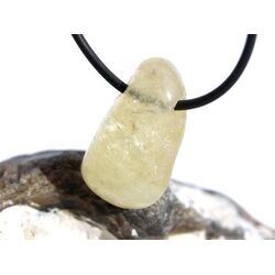 Citrin (gebr.) Trommelstein gebohrt - ca. 2,8 cm x 1,6 cm x 1,2 cm