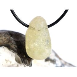 Citrin (gebr.) Trommelstein gebohrt - ca. 2,8 cm x 1,6 cm x 1,2 cm