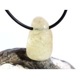 Citrin (gebr.) Trommelstein gebohrt - ca. 2,8 cm x 1,6 cm...