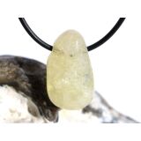 Citrin (gebr.) Trommelstein gebohrt - ca. 2,8 cm x 1,6 cm x 1,2 cm