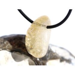 Citrin (gebr.) Trommelstein gebohrt - ca. 2,5 cm x 1,5 cm x 1,2 cm
