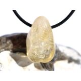 Citrin (gebr.) Trommelstein gebohrt - ca. 2,5 cm x 1,5 cm x 1,2 cm
