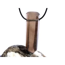 Rauchquarz dunkel Abzieher XXXL Kristallstab / Rohstein mit Spitze gebohrt, geschliff. - Handarbeit - AA-Sonderqual. - ca. 6,2 cm x 2,1 cm x 1,6 cm