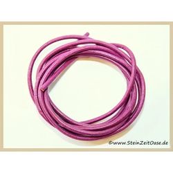 Rinderlederband violett - ca. 2 mm Durchm., ca. 1 m lang