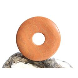 Jaspis geb�ndert Malachit rot Donut 35 mm (4,3 mm stark) - Sonderqualit�t -