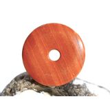 Jaspis geb�ndert Malachit rot Donut 30 mm (4,4 mm stark)...