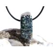 Glaukophan mit Granat / Glaukophanschiefer (Eklogit) Schmuckstein gebohrt - Sonderqualität - Handarbeit - ca. 3 cm x 1,3 cm x 1 cm