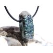 Glaukophan mit Granat / Glaukophanschiefer (Eklogit) Schmuckstein gebohrt - Sonderqualität - Handarbeit - ca. 3 cm x 1,3 cm x 1 cm