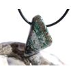 Glaukophan mit Granat / Glaukophanschiefer (Eklogit) Schmuckstein / Scheibenstein gebohrt - Sonderqualität - Handarbeit - ca. 2,8 cm x 1,9 cm x 1 cm