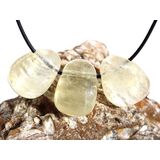 Calcit gelb (Zitronencalcit) Trommelsteine gebohrt -...