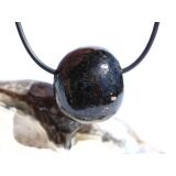 Bronzit-Gabbro / Galaxyit "Star Galaxy" Trommelstein gebohrt - Sonderqualität - Rarität - ca. 2,4 cm x 2,2 cm x 1,8 cm