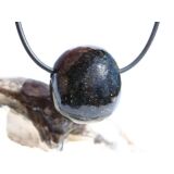 Bronzit-Gabbro / Galaxyit "Star Galaxy" Trommelstein gebohrt - Sonderqualität - Rarität - ca. 2,4 cm x 2,2 cm x 1,8 cm