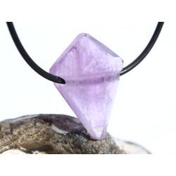 Amethyst hell Schmuckstein facettiert / Scheibenstein gebohrt - sch�ne Qualit�t - ca. 2,9 cm x 2,3 cm x 0,9 cm
