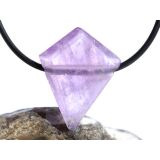 Amethyst hell Schmuckstein facettiert / Scheibenstein gebohrt - schöne Qualität - ca. 2,9 cm x 2,3 cm x 0,9 cm