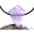 Amethyst hell Schmuckstein facettiert / Scheibenstein gebohrt - schöne Qualität - ca. 2,9 cm x 2,3 cm x 0,9 cm