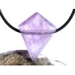Amethyst hell Schmuckstein facettiert / Scheibenstein gebohrt - schöne Qualität - ca. 2,9 cm x 2,3 cm x 0,9 cm