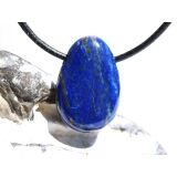 Lapislazuli / Fleck-Lapis Trommelstein gebohrt -...