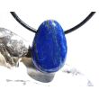 Lapislazuli / Fleck-Lapis Trommelstein gebohrt - Sonderqualität - ca. 3,1 cm x 2,1 cm x 1,2 cm