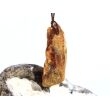 Bernstein XXL Trommelstein gebohrt - ca. 4,5 cm x 2,1 cm x 0,8 cm