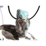 Larimar XXL Rohstein gebohrt  (Pektolith blau) -...