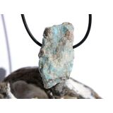 Larimar XXL Rohstein gebohrt  (Pektolith blau) - Rarität - ca. 4,1 cm x 2,2 cm x 2,1 cm