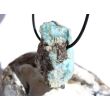 Larimar XXL Rohstein gebohrt  (Pektolith blau) - Rarität - ca. 4,1 cm x 2,2 cm x 2,1 cm